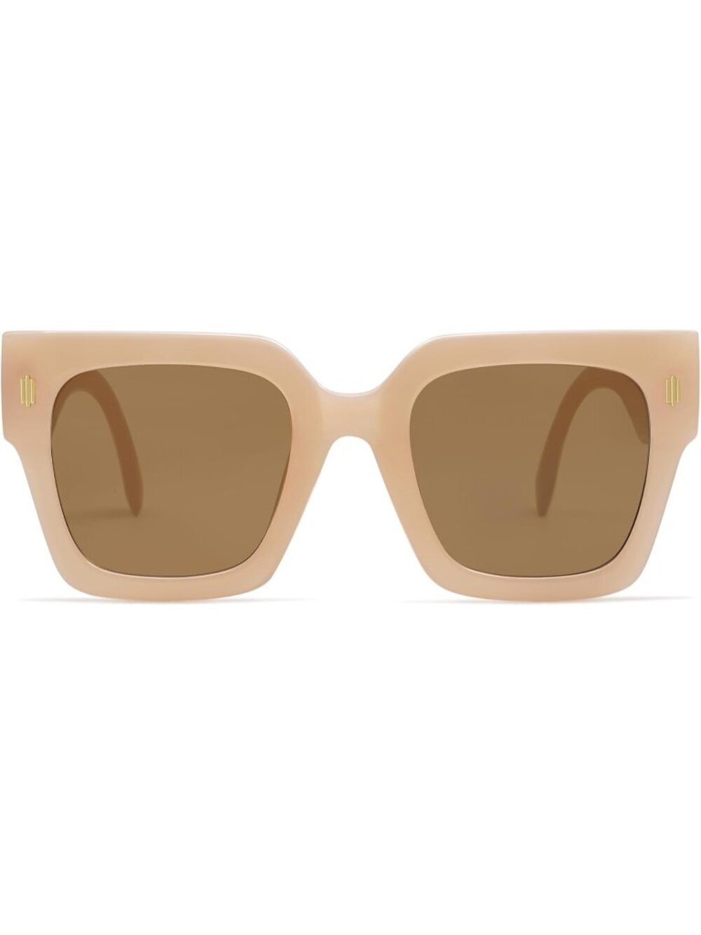 Women's Brown Vintage Oversized Square Luxury Sunglasses UV400 Protection